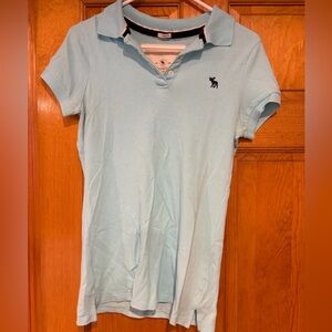 Women’s Abercrombie Light Blue Polo Shirt with Logo